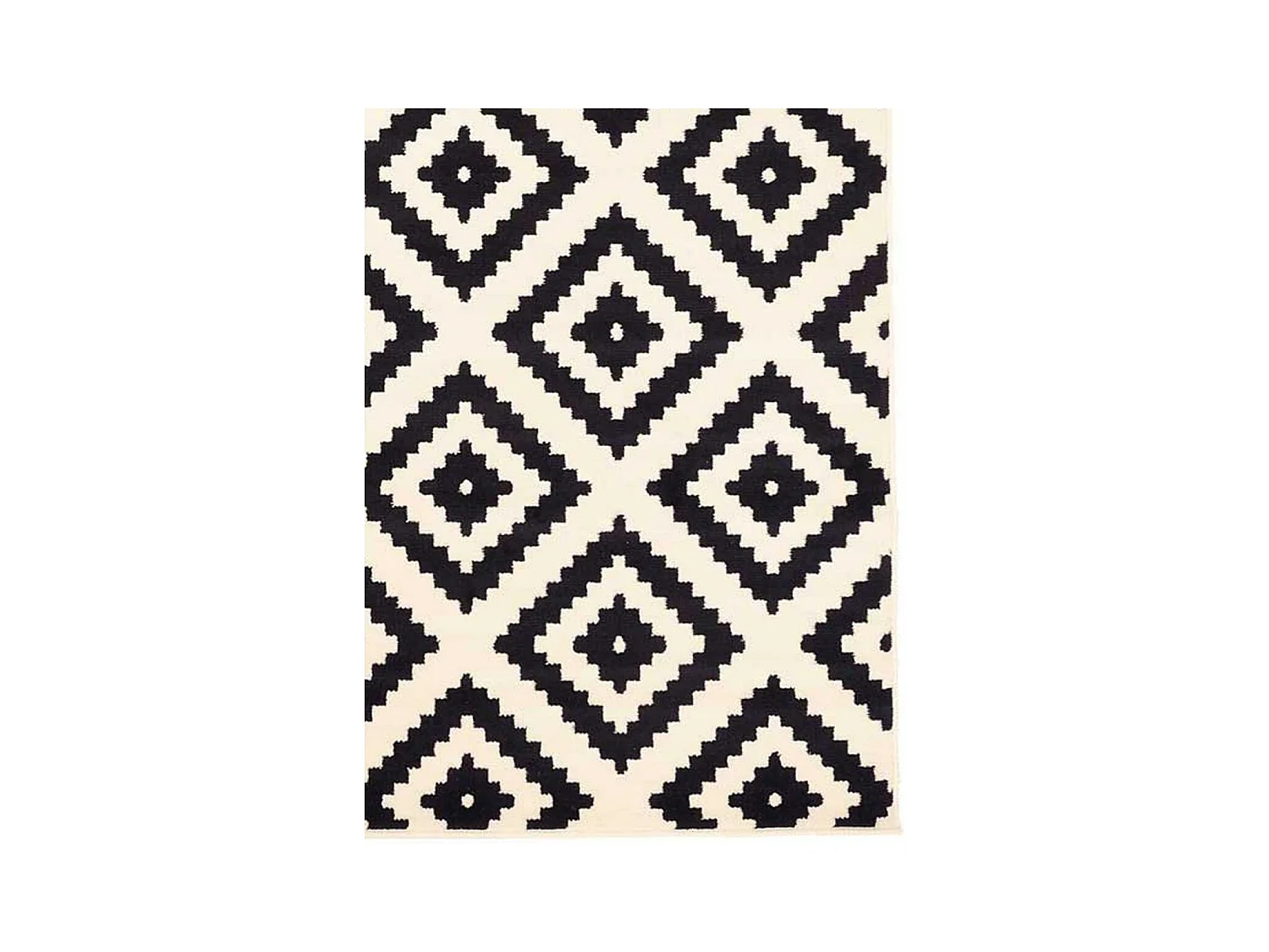tapis salle à manger 235x320 tissé crème rectangle motif scandinave ORMA
