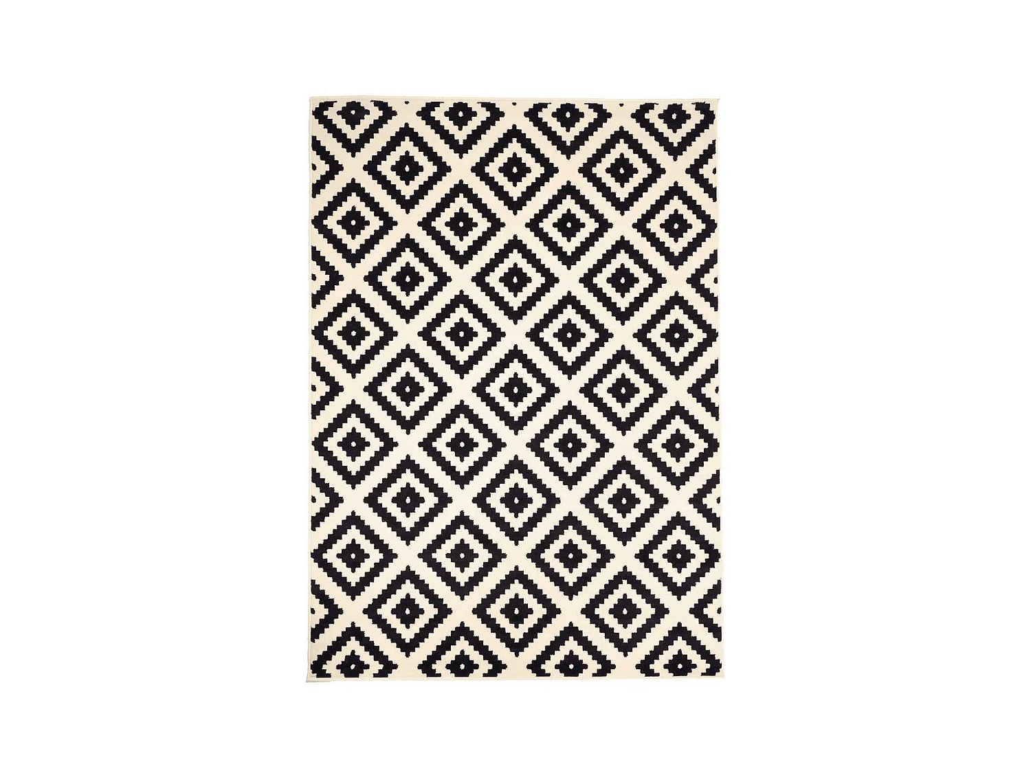 tapis salle à manger 235x320 tissé crème rectangle motif scandinave ORMA