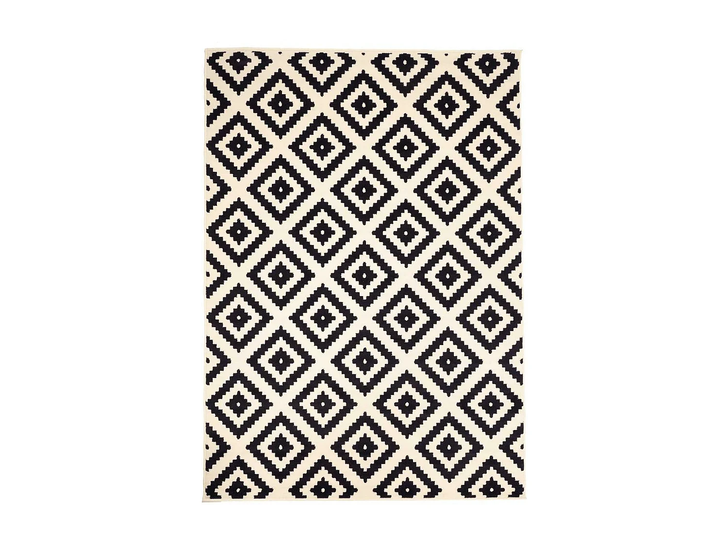 tapis salle à manger 235x320 tissé crème rectangle motif scandinave ORMA