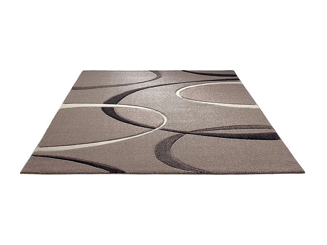 tapis chambre 80x150 tissé gris rectangle motif floral CAMPUS