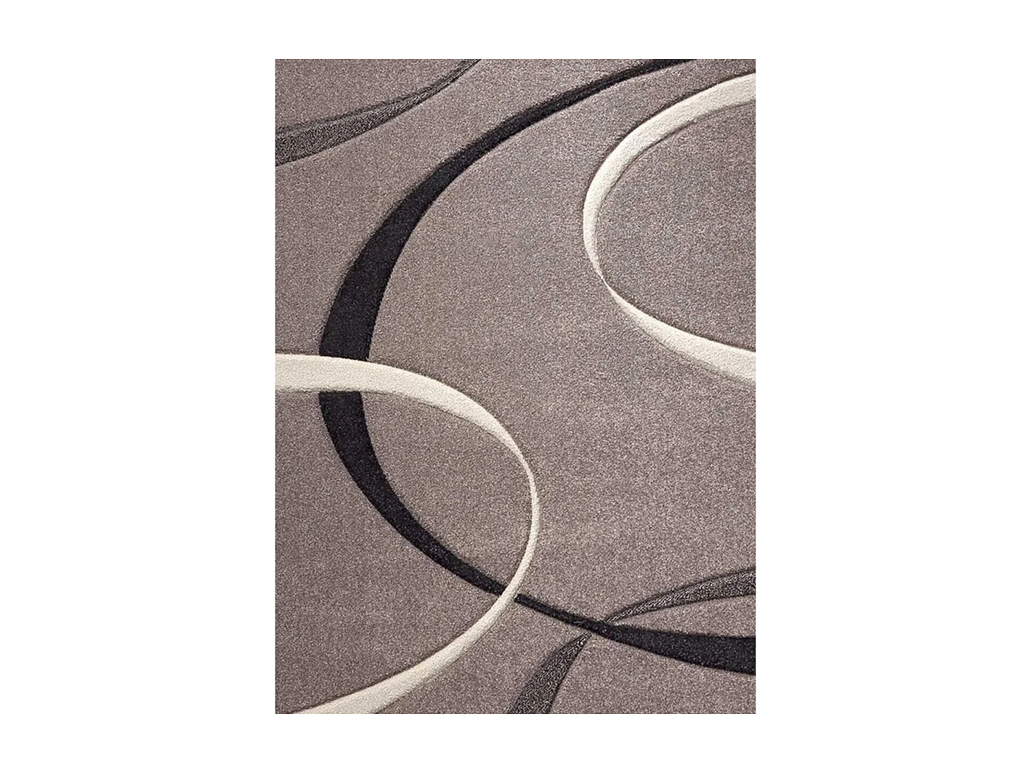 tapis chambre 80x150 tissé gris rectangle motif floral CAMPUS