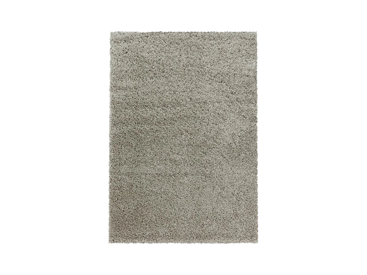 Tapis poils longs shaggy 60x110 rectangle tissé beige motif uni UNI I