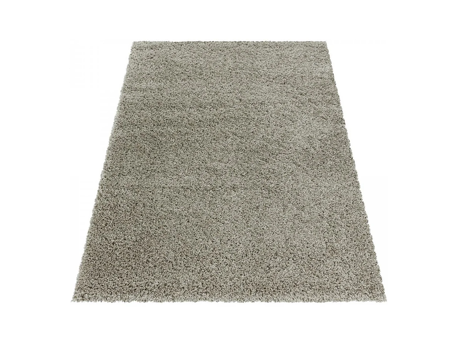 Tapis poils longs shaggy 60x110 rectangle tissé beige motif uni UNI I