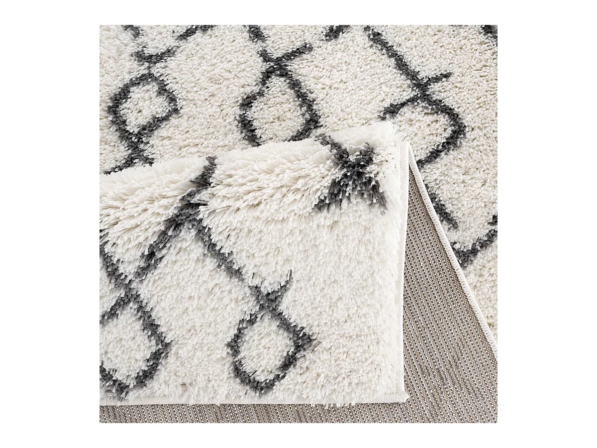 Tapis berbère 240x320 tissé motif ethnic LYN4 BENYLE B crème