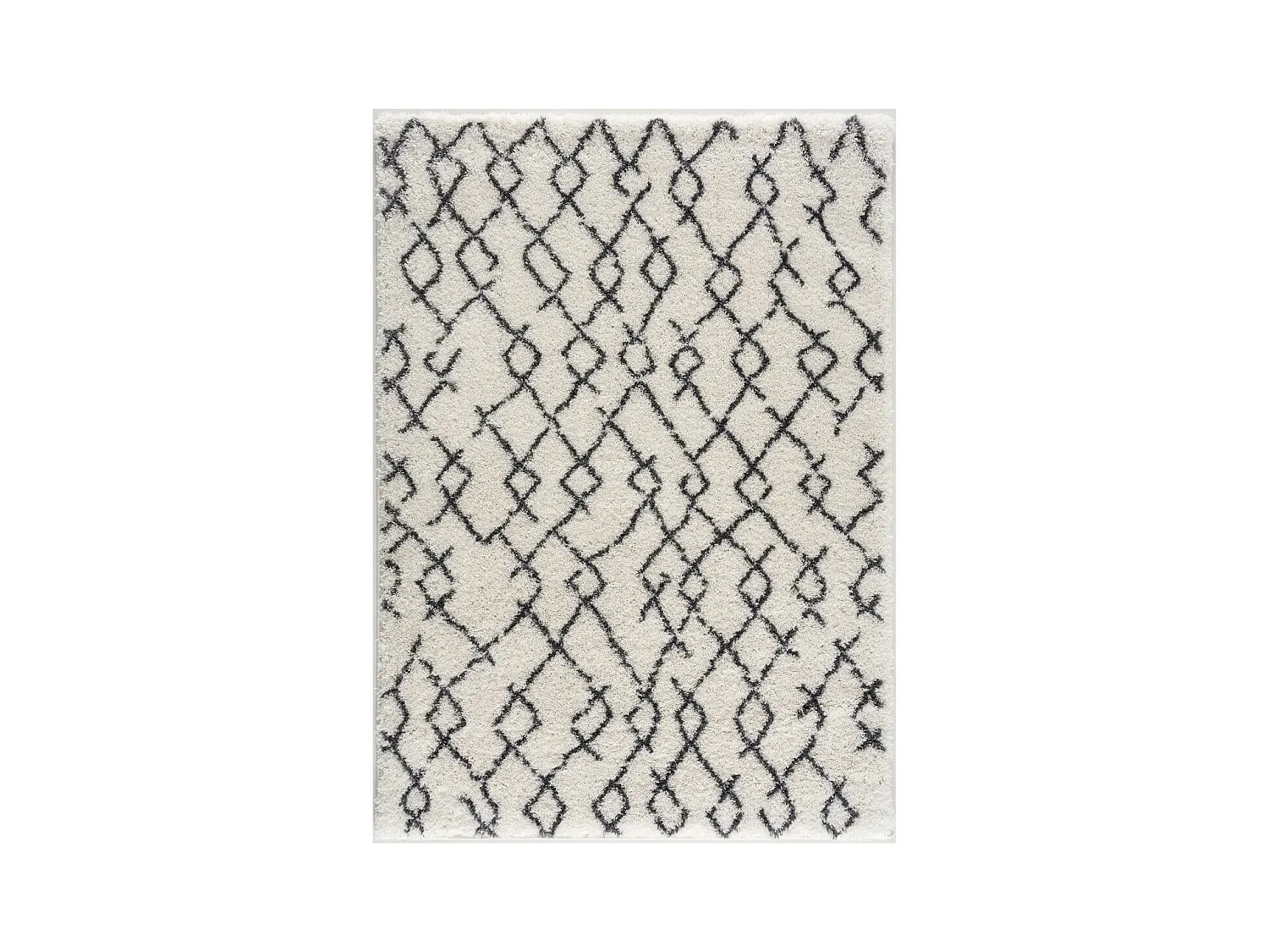 Tapis berbère 240x320 tissé motif ethnic LYN4 BENYLE B crème