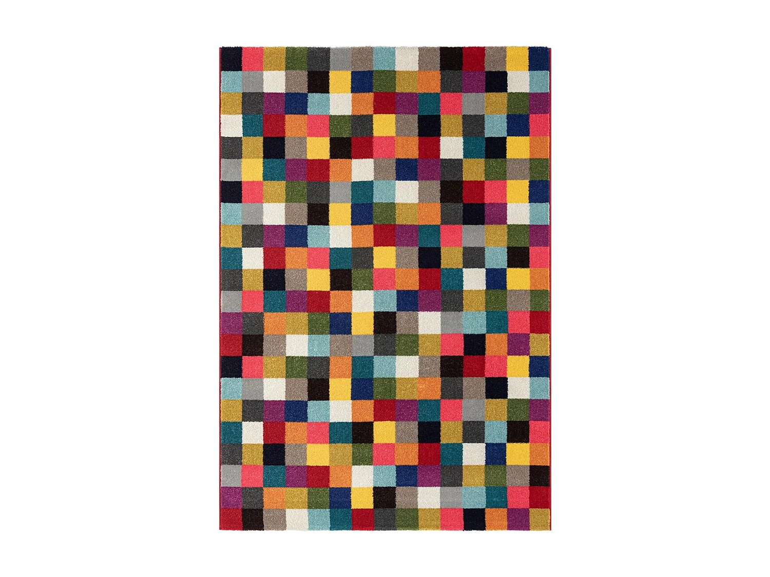 tapis salon 150x220 tissé multicolore rectangle motif géométrique LYN6 DATRI