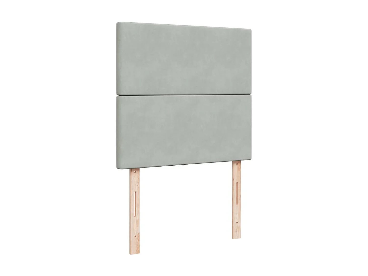 Boxspringbett mit Matratze Hellgrau 90x190 cm Samt