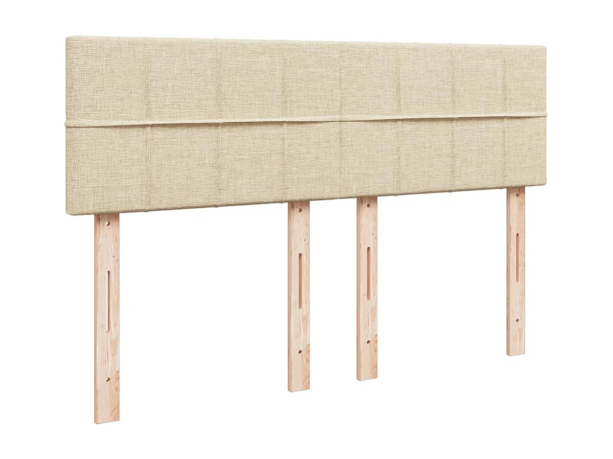 Giroletto a Molle con Materasso Crema 140x200 cm in Tessuto