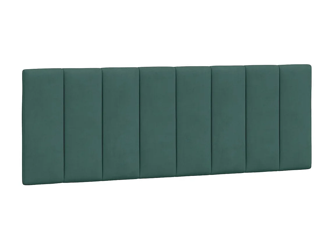 Cadre de lit avec LED sans matelas Hanko vert foncé 140x190 cm velours
