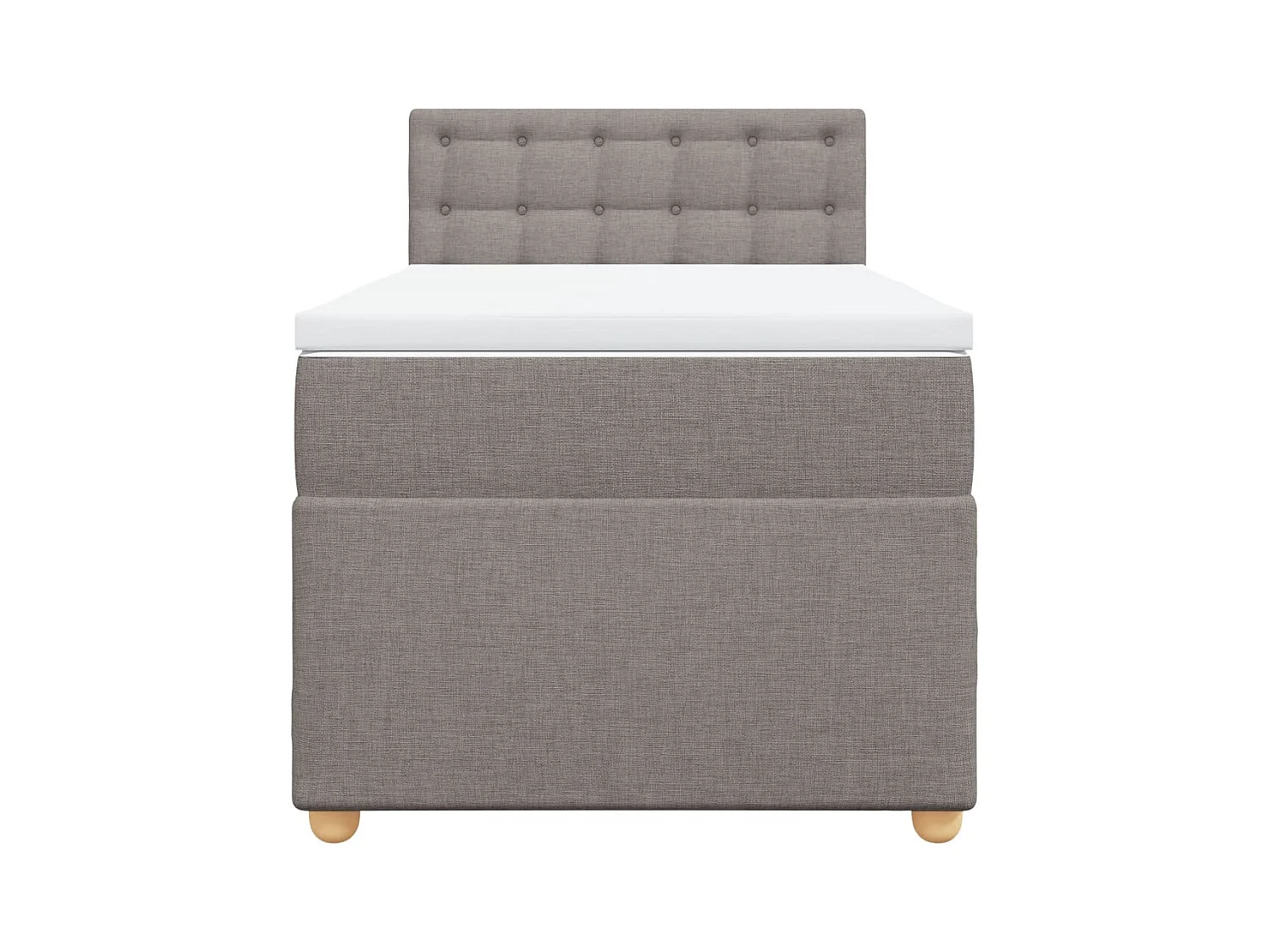Boxspringbett mit Matratze Taupe 100x200 cm Stoff