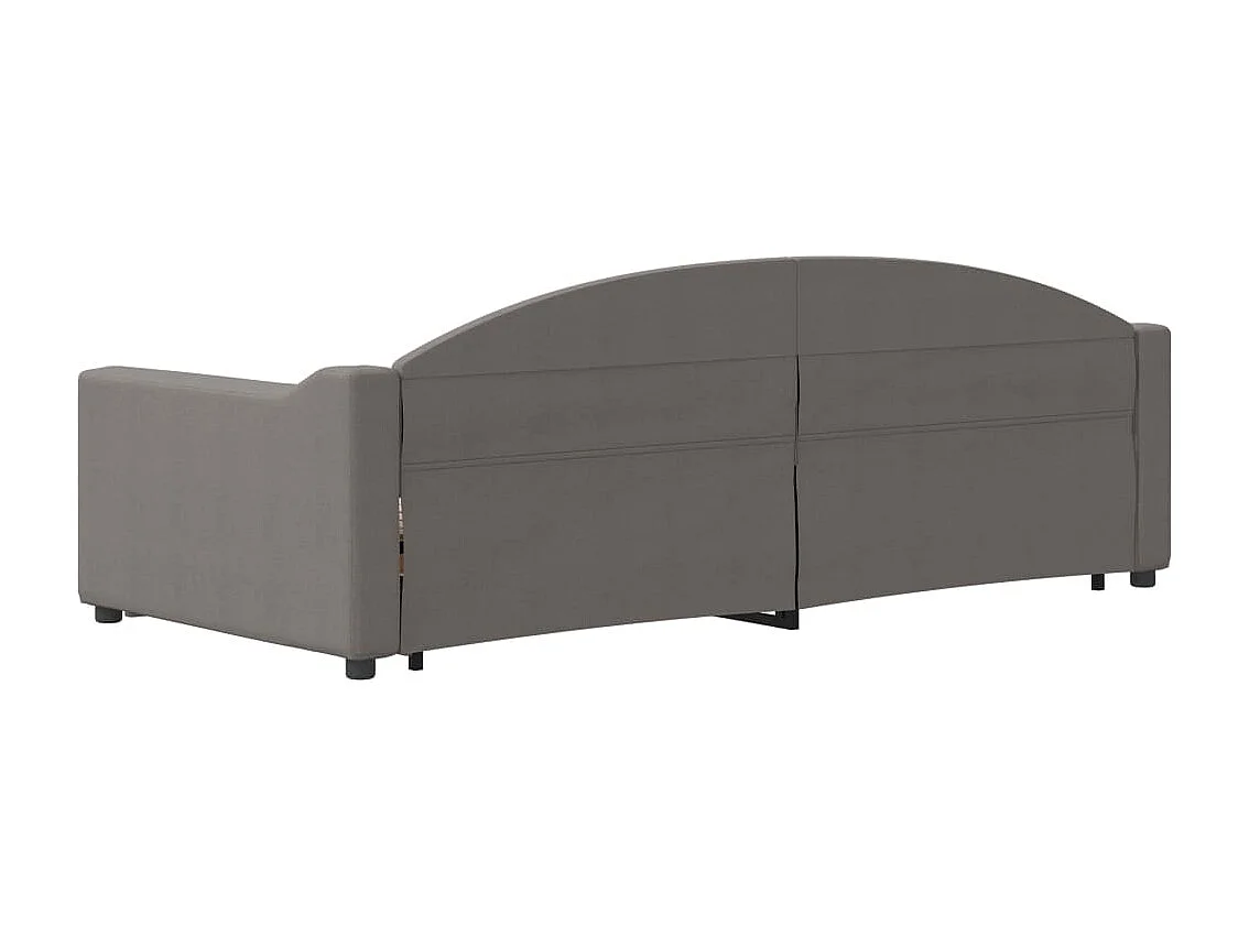 Sofá-cama c/ gavetão/gavetas 90x200 cm tecido cinza-acastanhado