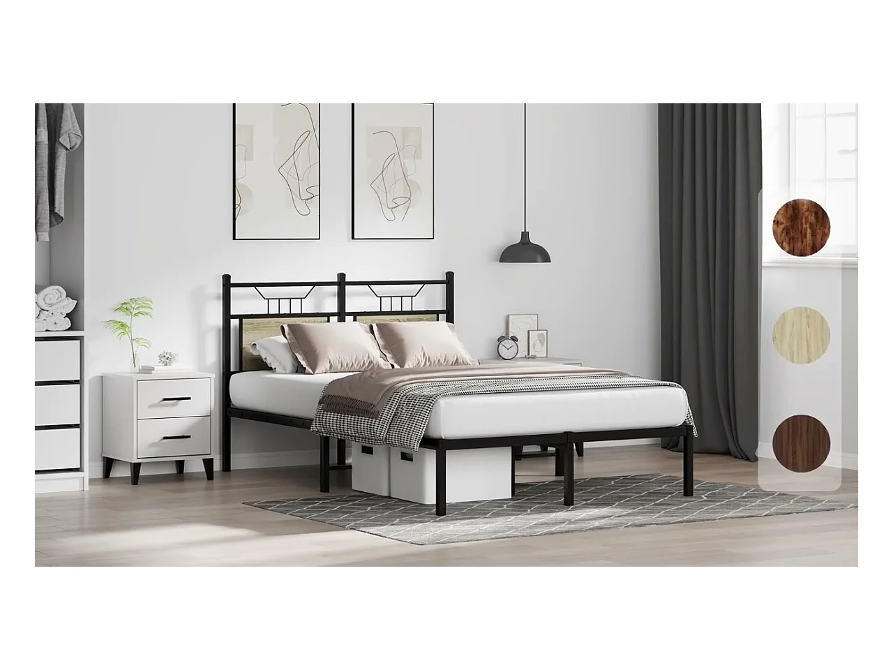 Cadre de lit sans matelas chêne marron 160x200 cm