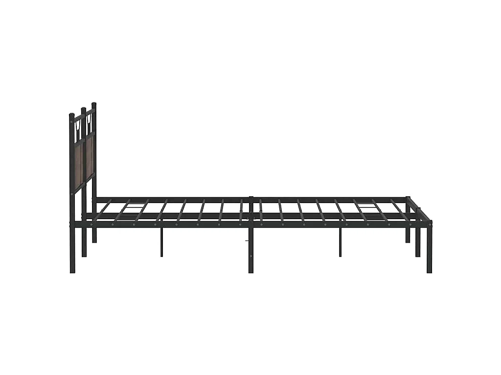 Cadre de lit sans matelas chêne marron 160x200 cm