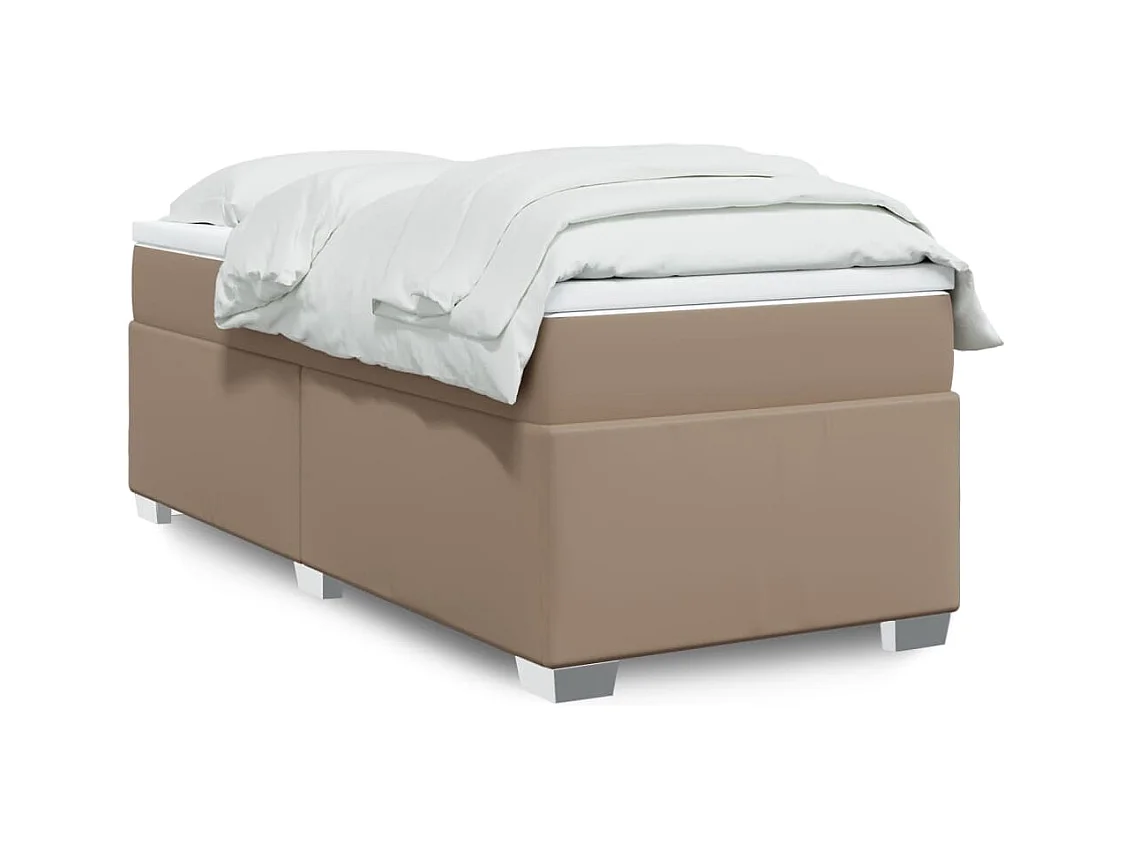 Sommier à lattes de lit avec matelas Cappuccino 90x200 cm