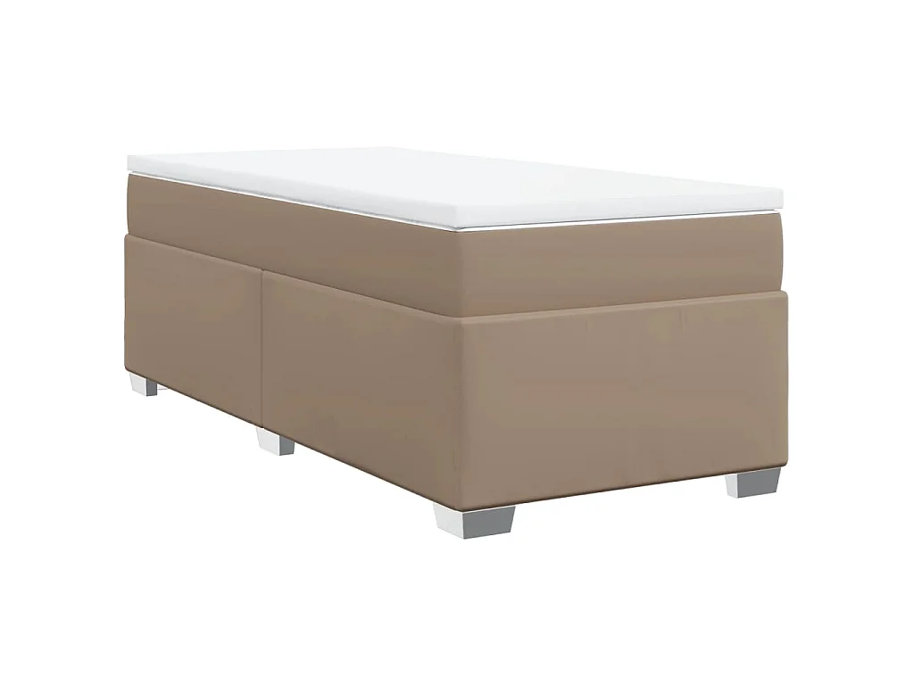 Sommier à lattes de lit avec matelas Cappuccino 90x200 cm
