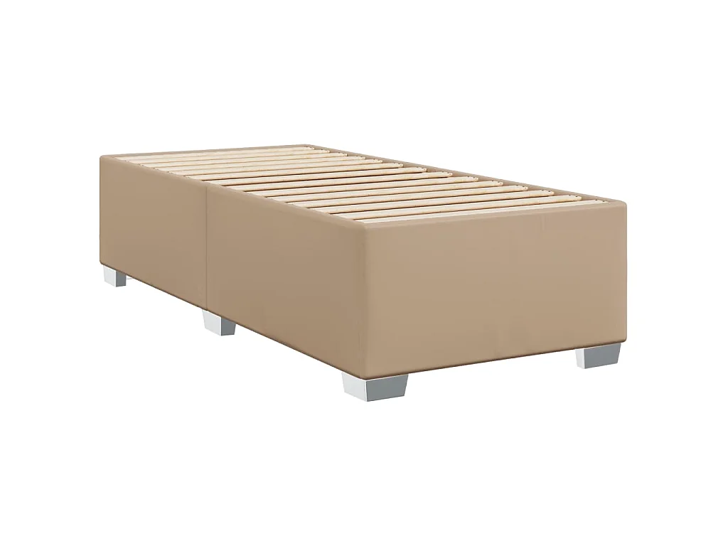 Sommier à lattes de lit avec matelas Cappuccino 90x200 cm