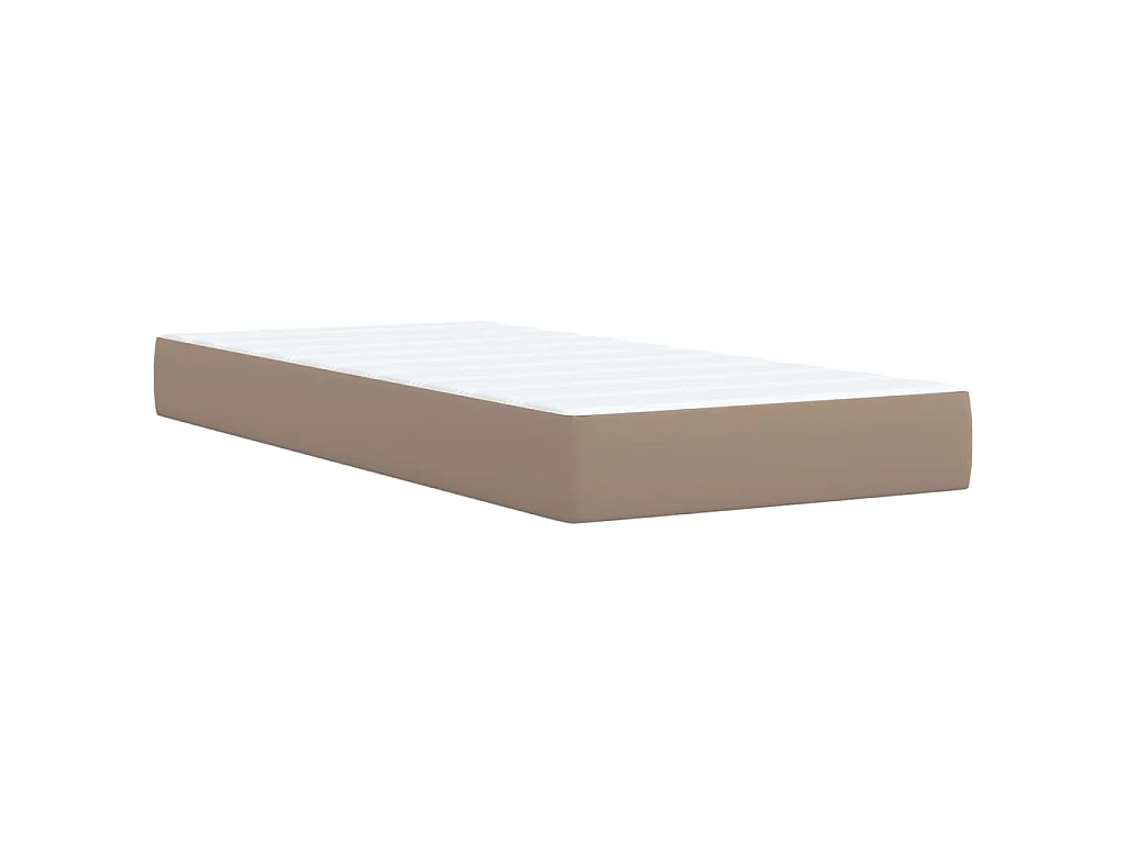 Sommier à lattes de lit avec matelas Cappuccino 90x200 cm