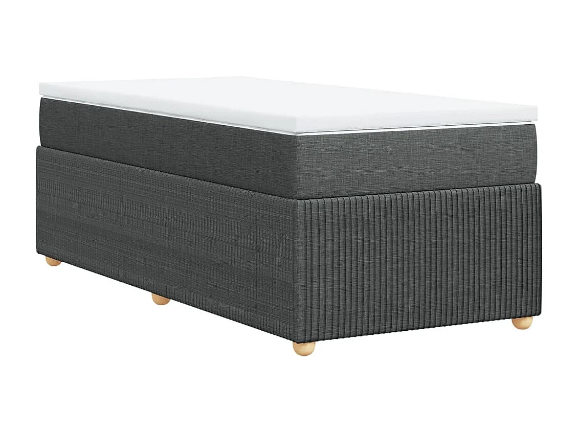 Boxspringbett mit Matratze Dunkelgrau 90x190 cm Stoff