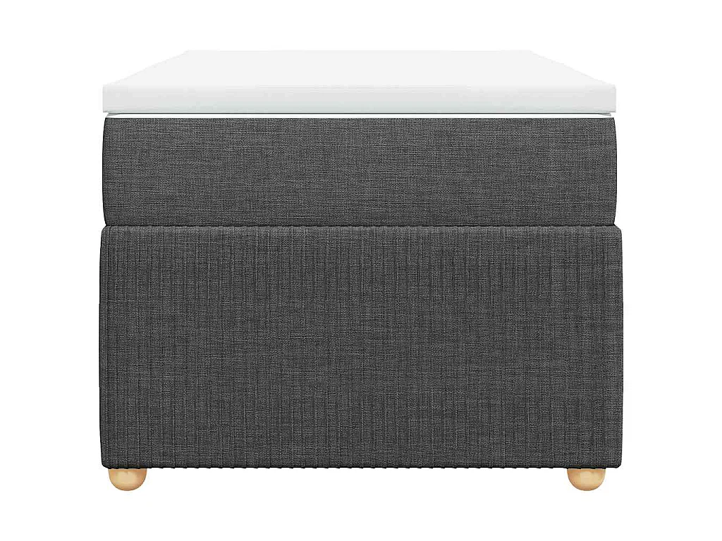 Boxspring met matras stof donkergrijs 90x190 cm