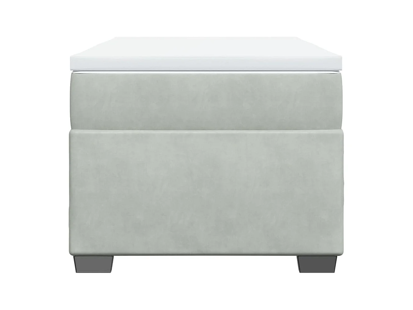 Boxspringbett mit Matratze Hellgrau 100x200 cm Samt