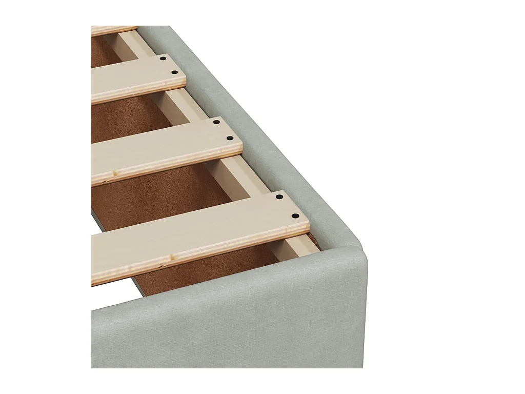 Boxspringbett mit Matratze Hellgrau 100x200 cm Samt