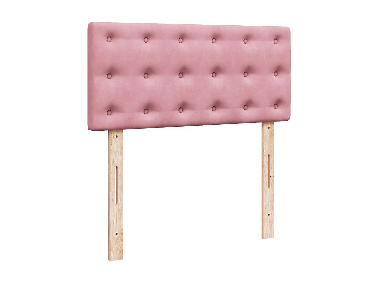 Estructura de cama otomana colchón terciopelo rosa 100x200cm