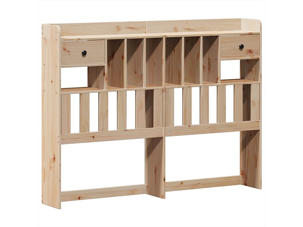 Estructura de cama sin colchón madera maciza de pino 140x190 cm