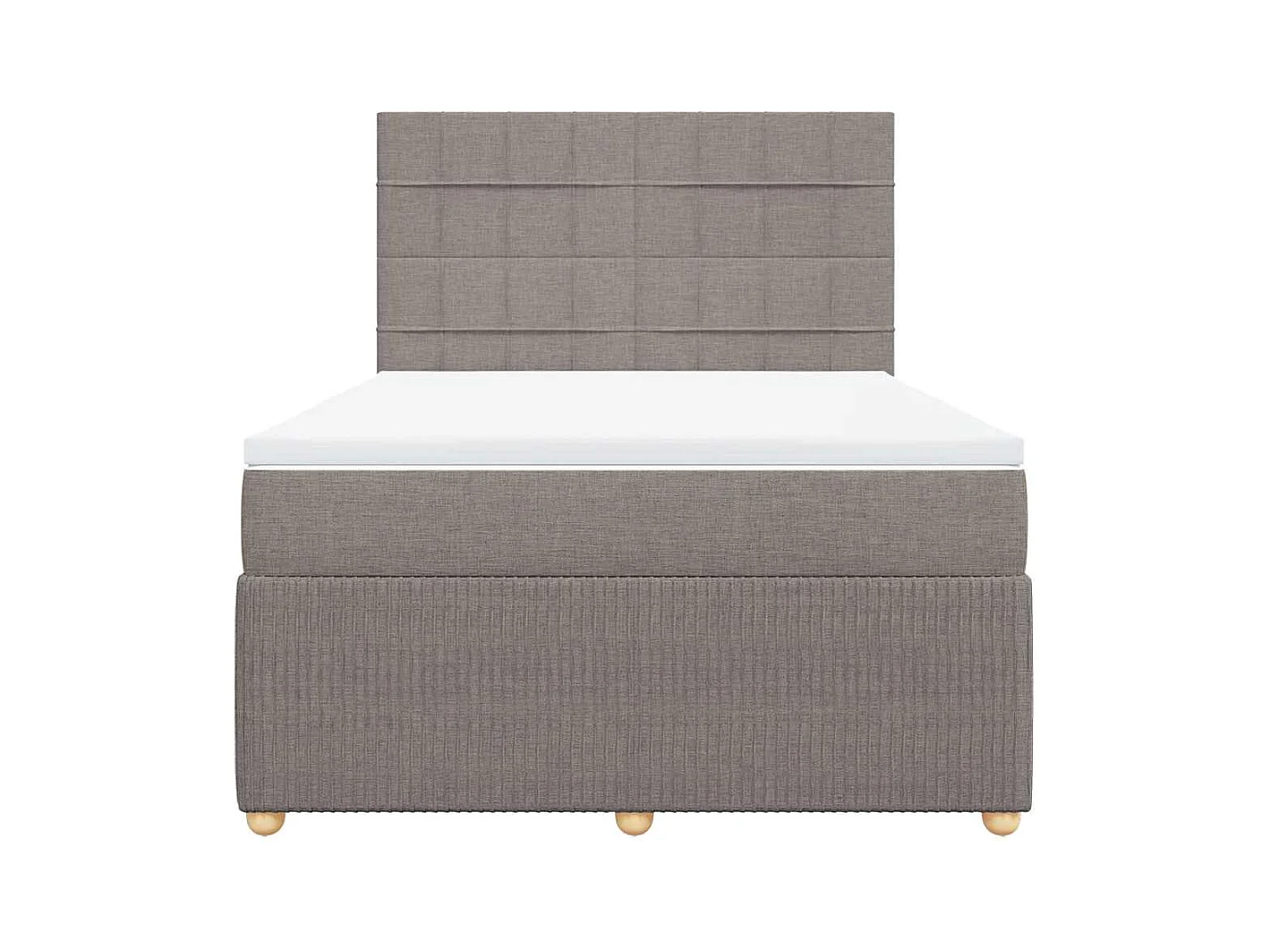 Boxspringbett mit Matratze Taupe 140x190 cm Stoff