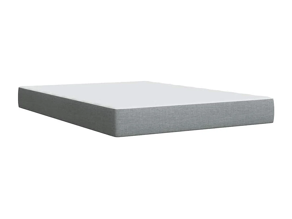 Giroletto a Molle con Materasso Grigio Chiaro 140x190cm Tessuto