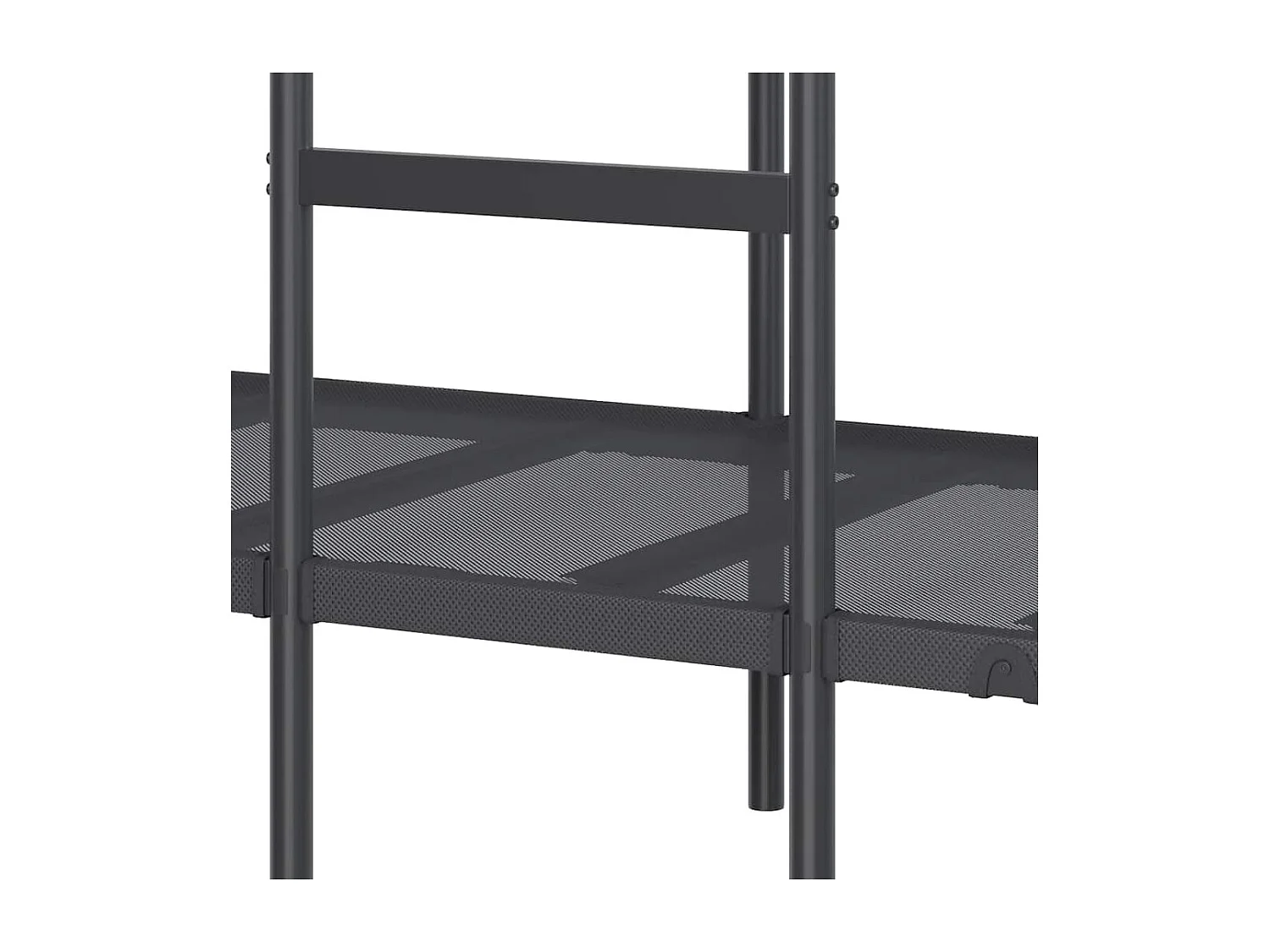 Stapelbed zonder matras 100x190 cm staal zwart