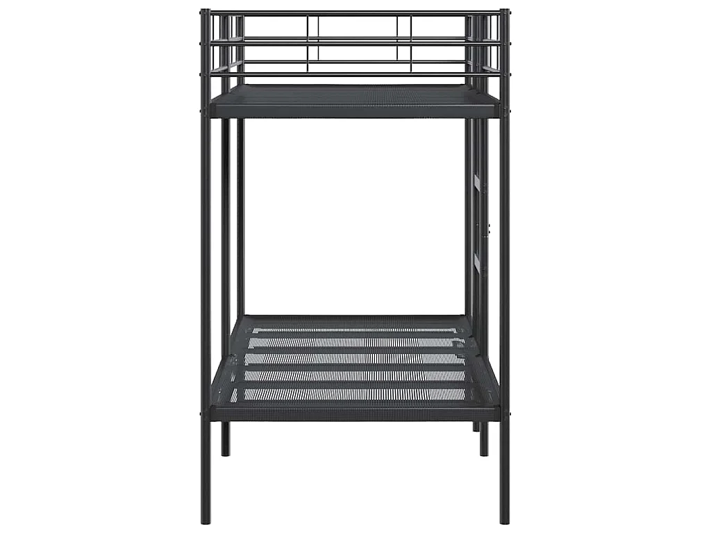 Lit superposé sans matelas noir 100x190 cm acier