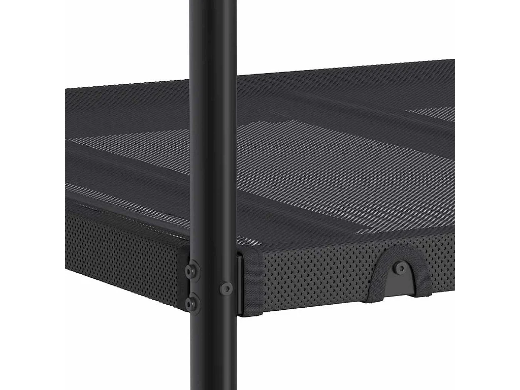 Lit superposé sans matelas noir 100x190 cm acier