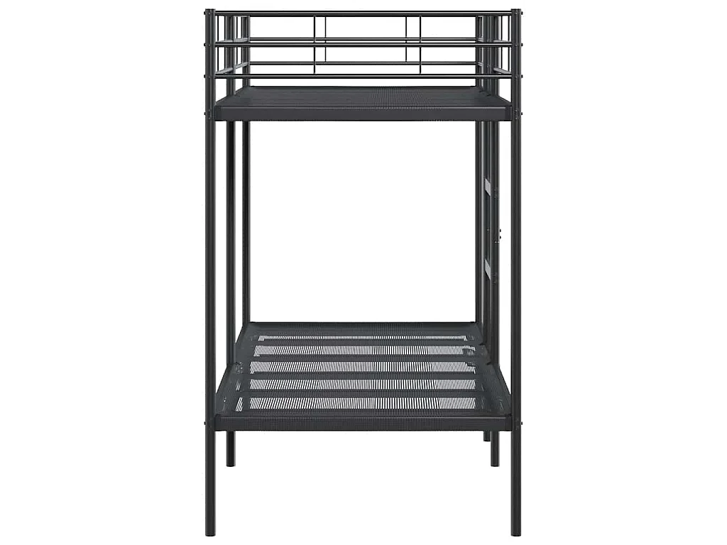 Lit superposé sans matelas noir 100x190 cm acier