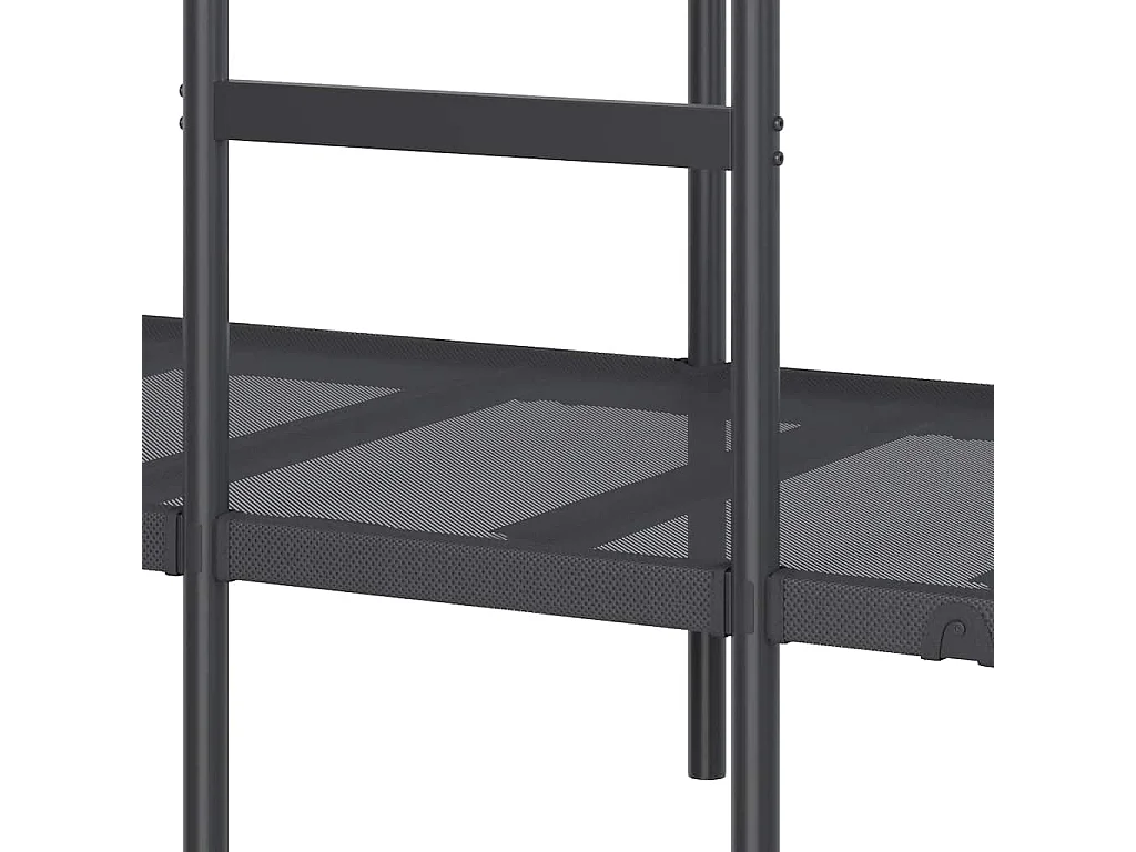 Lit superposé sans matelas noir 100x190 cm acier