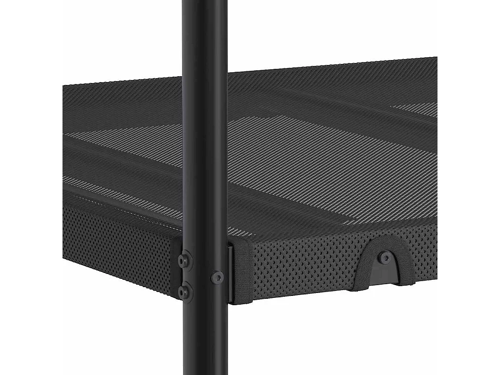 Lit superposé sans matelas noir 100x190 cm acier