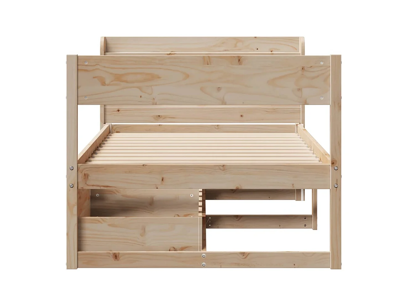 Cadre de lit sans matelas 90x190 cm bois de pin massif