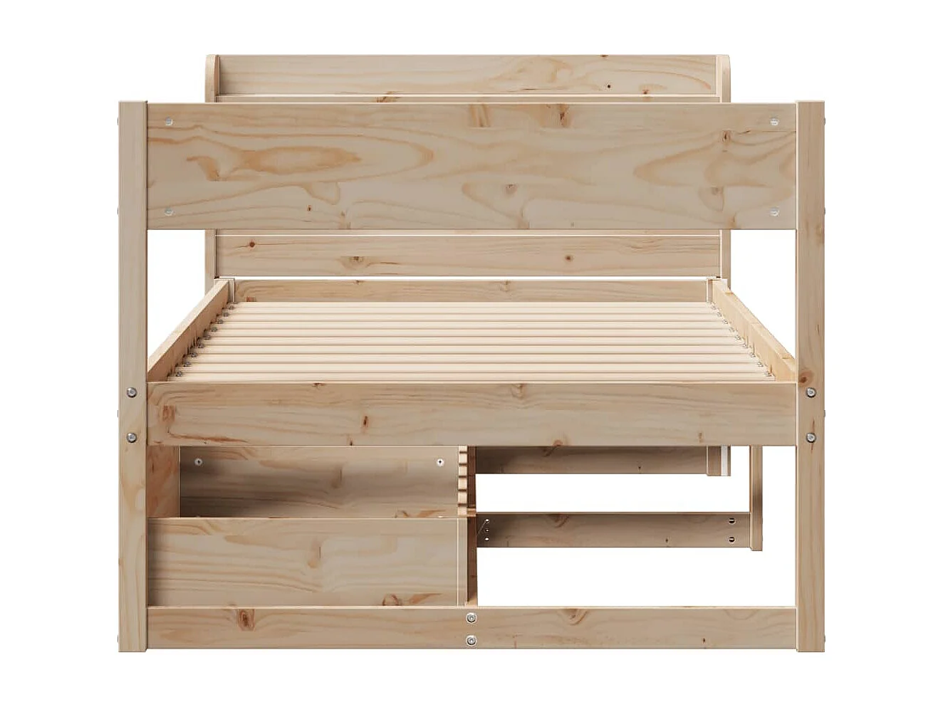 Cadre de lit sans matelas 90x190 cm bois de pin massif