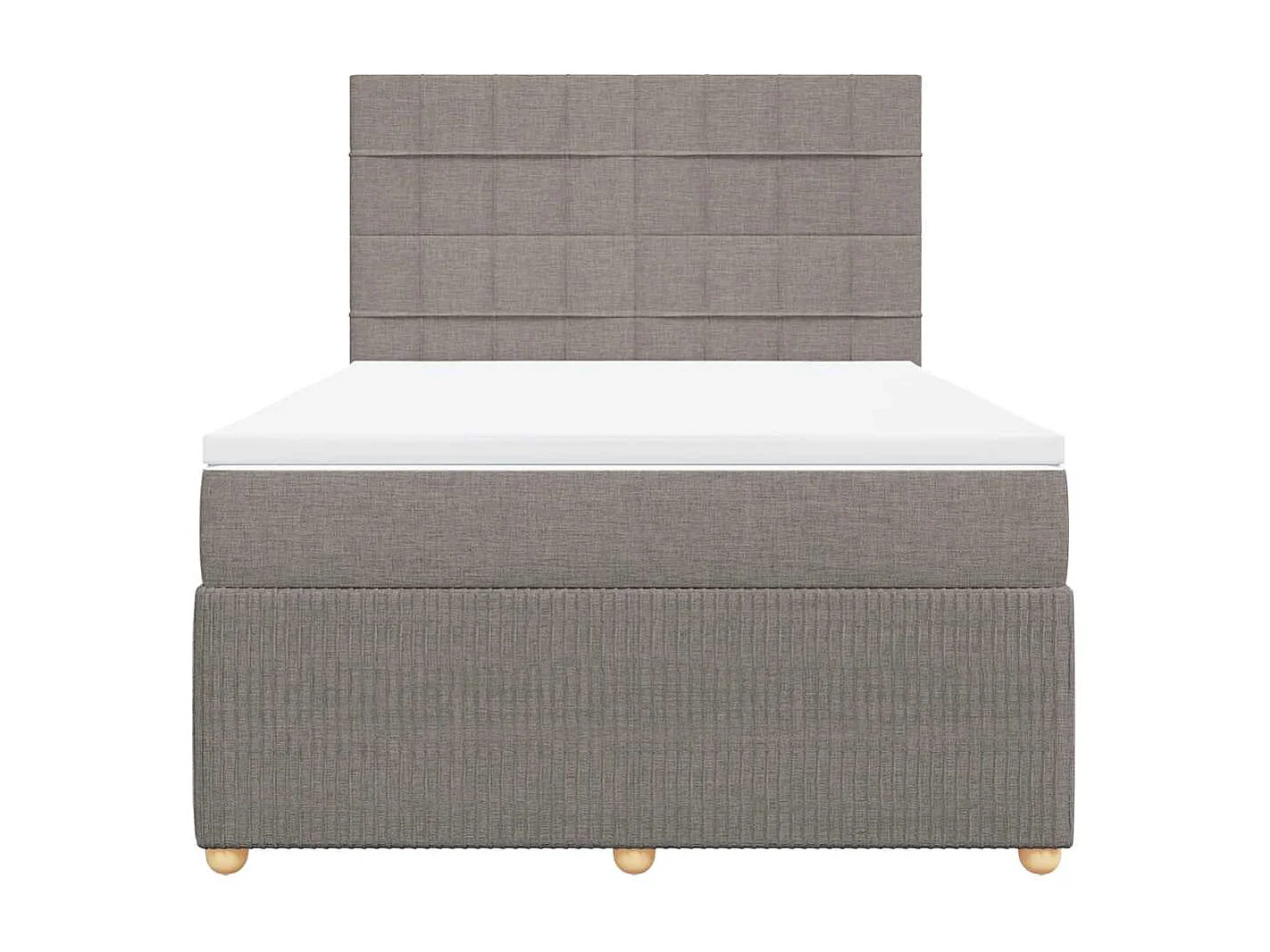 Boxspringbett mit Matratze Taupe 140x190 cm Stoff