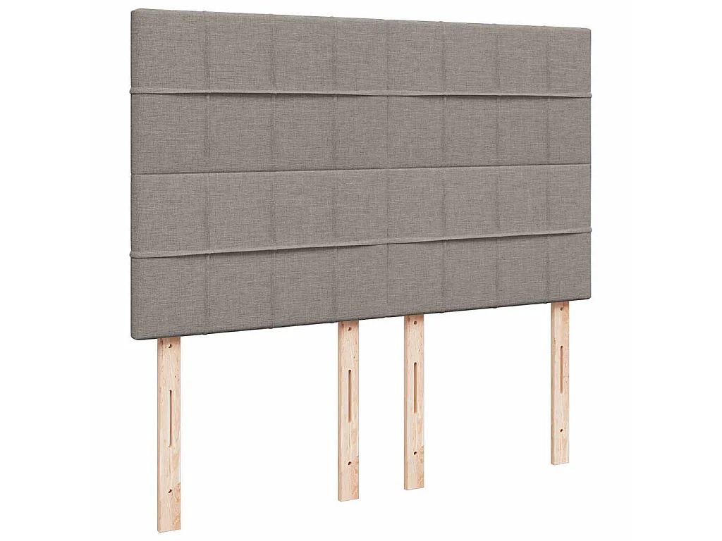 Sommier à lattes de lit avec matelas Taupe 140x190 cm Tissu