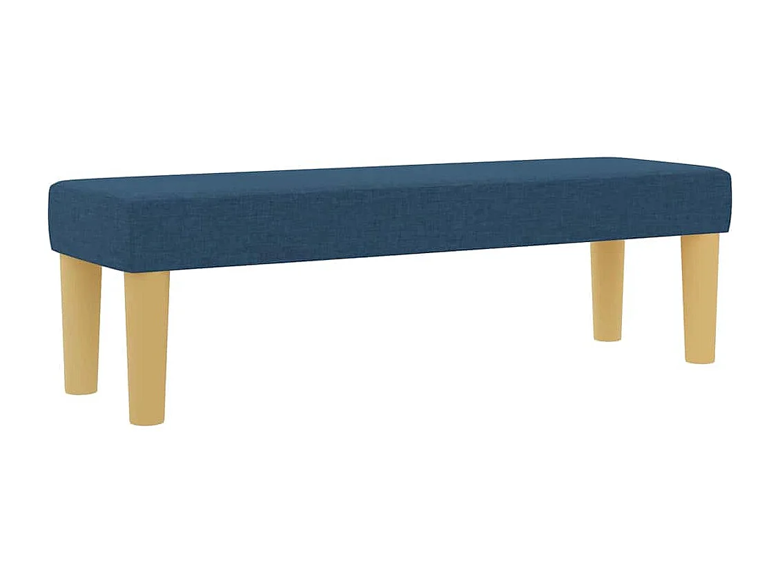 Boxspringbett mit Matratze mit Kopfteil Blau 160 x 200 cm Stoff