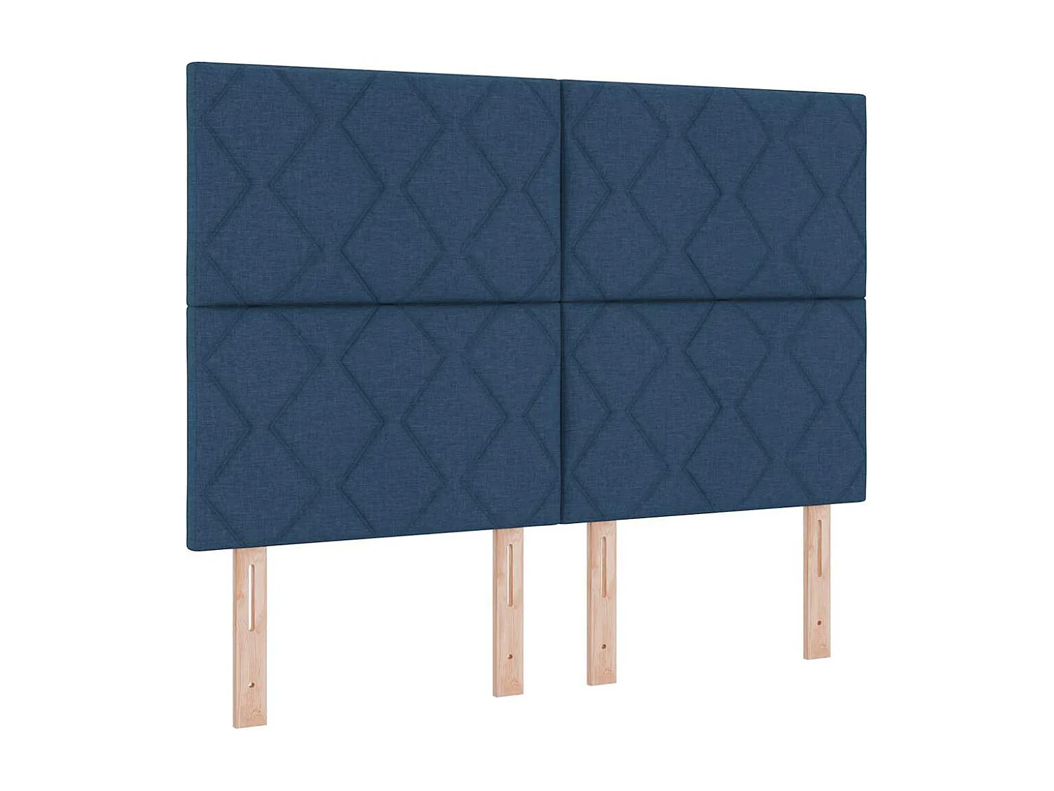 Boxspringbett mit Matratze mit Kopfteil Blau 160 x 200 cm Stoff