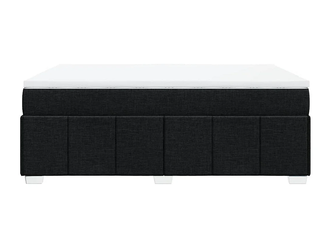 Boxspring met matras stof zwart 160x200 cm