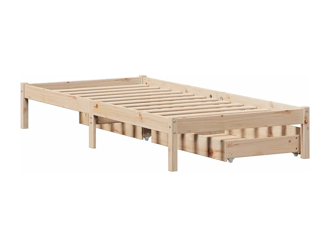 Massivholzbett ohne Matratze 100x200 cm Kiefernholz