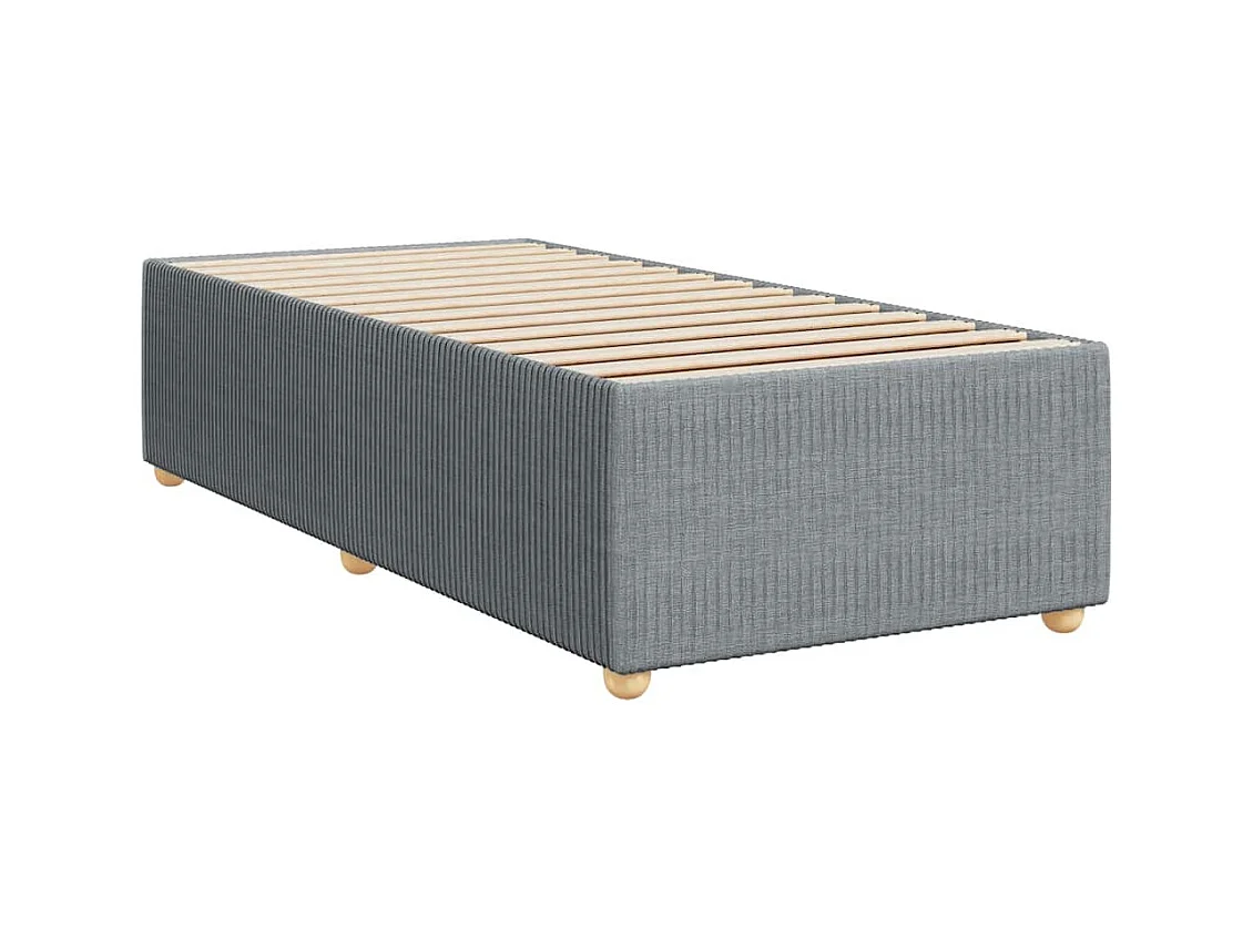 Sommier à lattes de lit avec matelas Gris clair 100x200cm Tissu