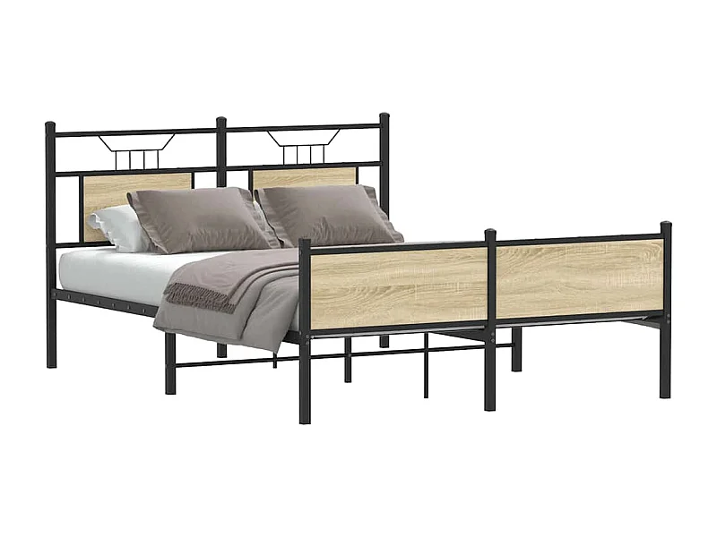 Bettgestell ohne Matratze Sonoma-Eiche 140x190 cm Holzwerkstoff