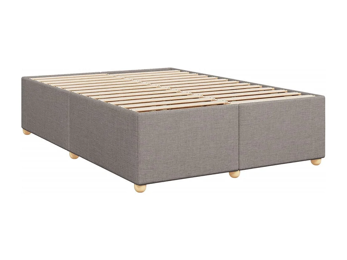 Sommier à lattes de lit avec matelas Taupe 160x200 cm Tissu
