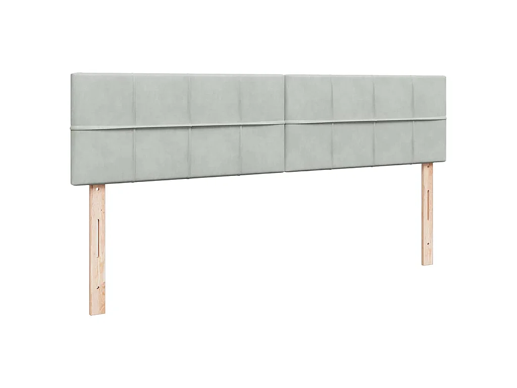 Ottoman-Bett mit Matratze Hellgrau 160x200 cm Samt
