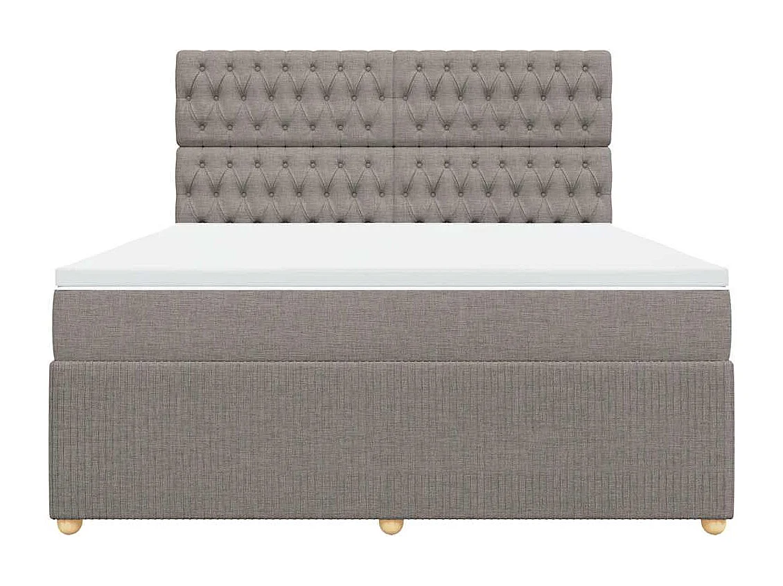 Giroletto a Molle con Materasso Tortora 180x200 cm in Tessuto