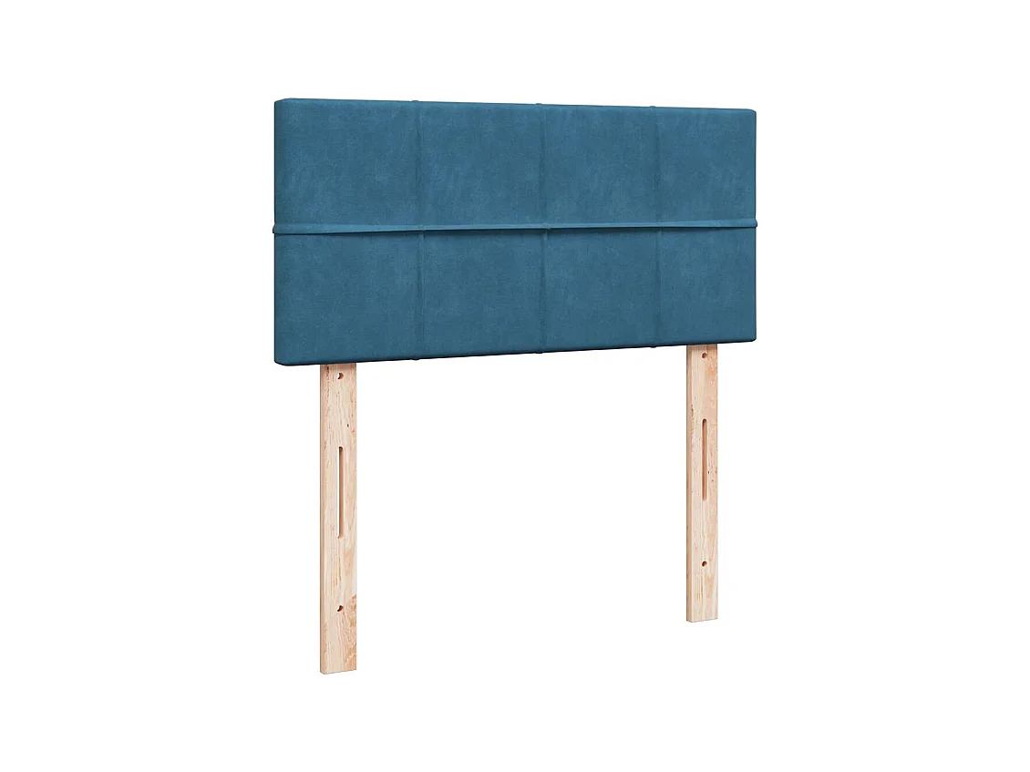 Ottoman-Bett mit Matratze & LEDs Dunkelblau 100x200 cm Samt