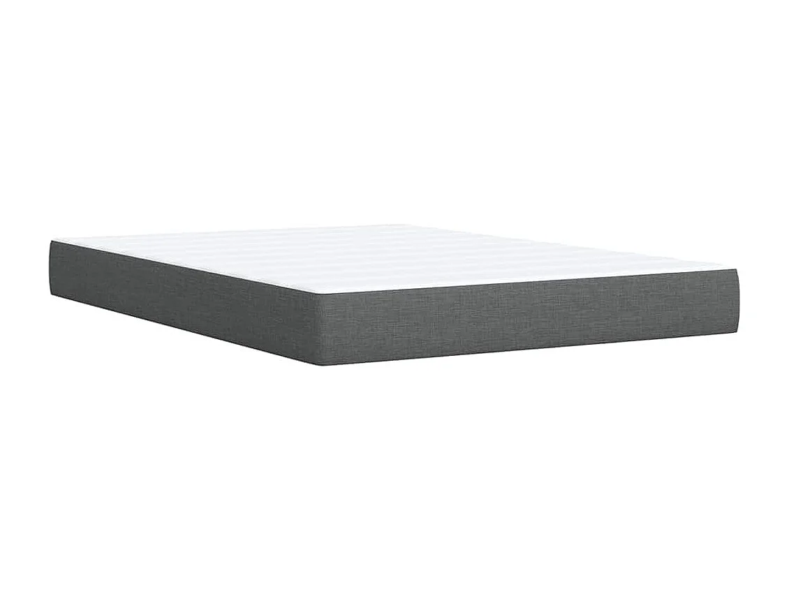 Boxspringbett mit Matratze Dunkelgrau 140x190 cm Stoff